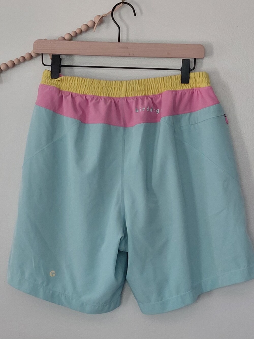 Birddogs Pastel Colorblock Lined Athletic Gym Shorts W Liner 7" Size Large